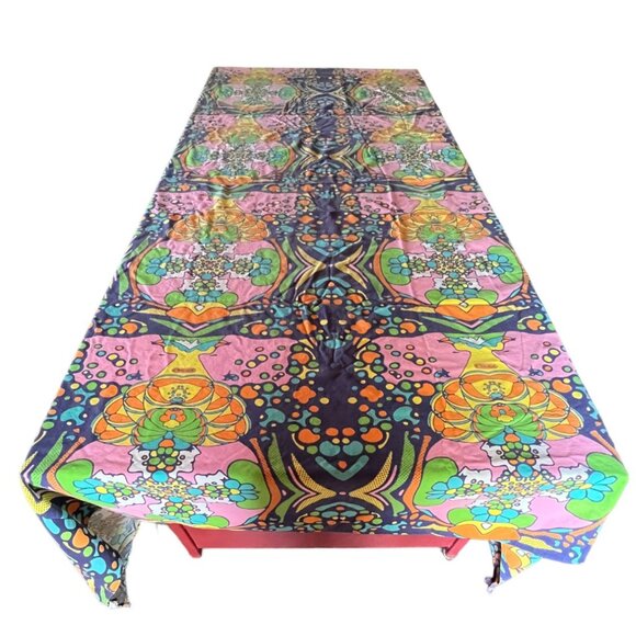 EXTREMELY RARE Vintage 1970s Peter Max Pop Art Bedspread/Tapestry, 99” x 79” - Picture 3 of 9